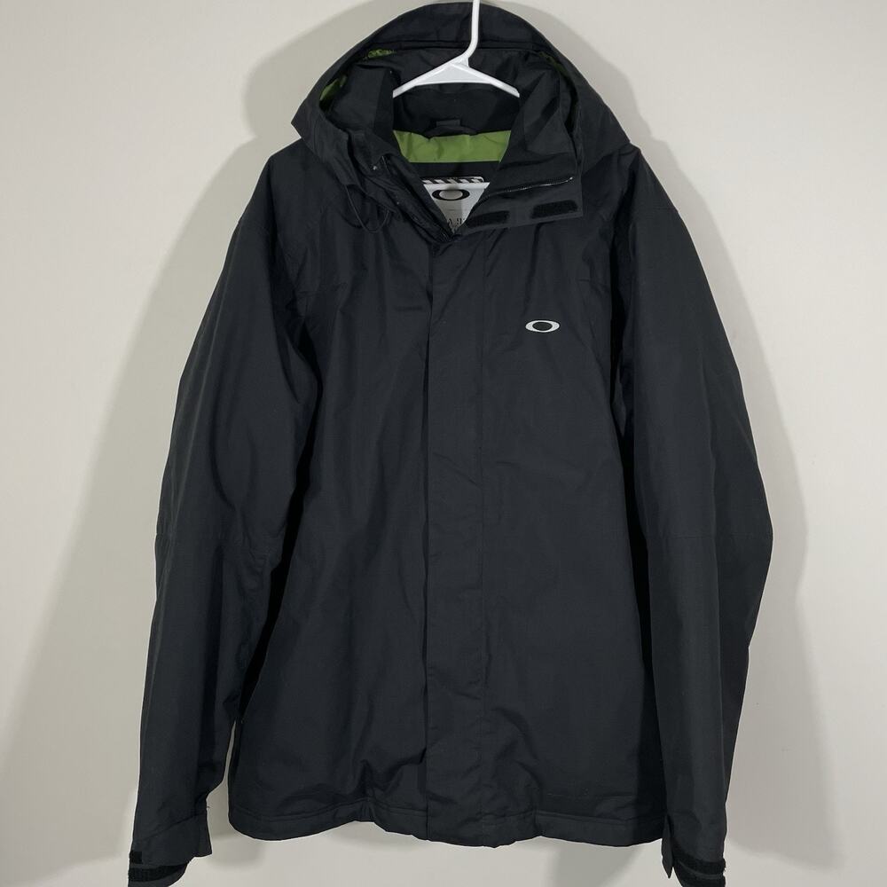 Oakley Icon Series Snow Ski Jacket Mens Large Black Loose Fit Y2K